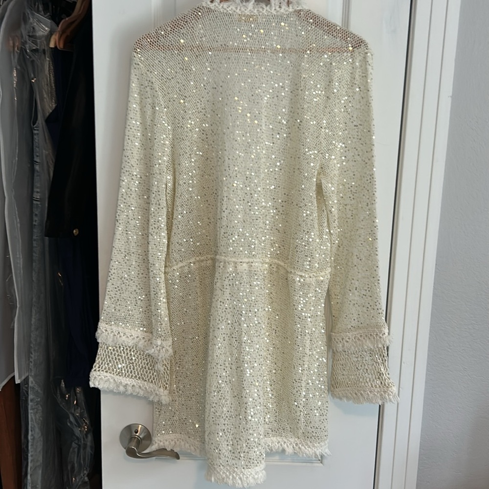 Ramy Brook Cecilia Sequin Crochet dress/cover - Picture 4 of 11